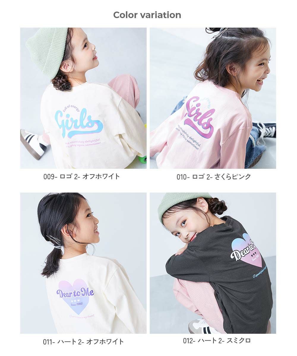 SPECIAL SALE 20%OFF】綿100％ デビラボ ガールズ プリント 長袖T