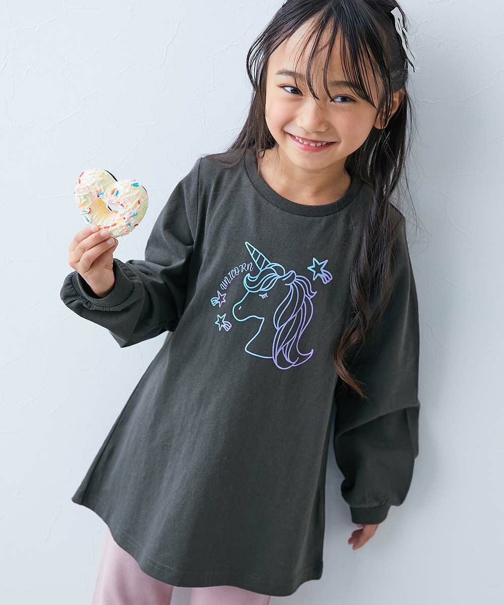 OLLEBROEBLA 長袖チュニック 紫 綿100% デビラボプリント 長袖チュニック | 子供服の通販 デビロック