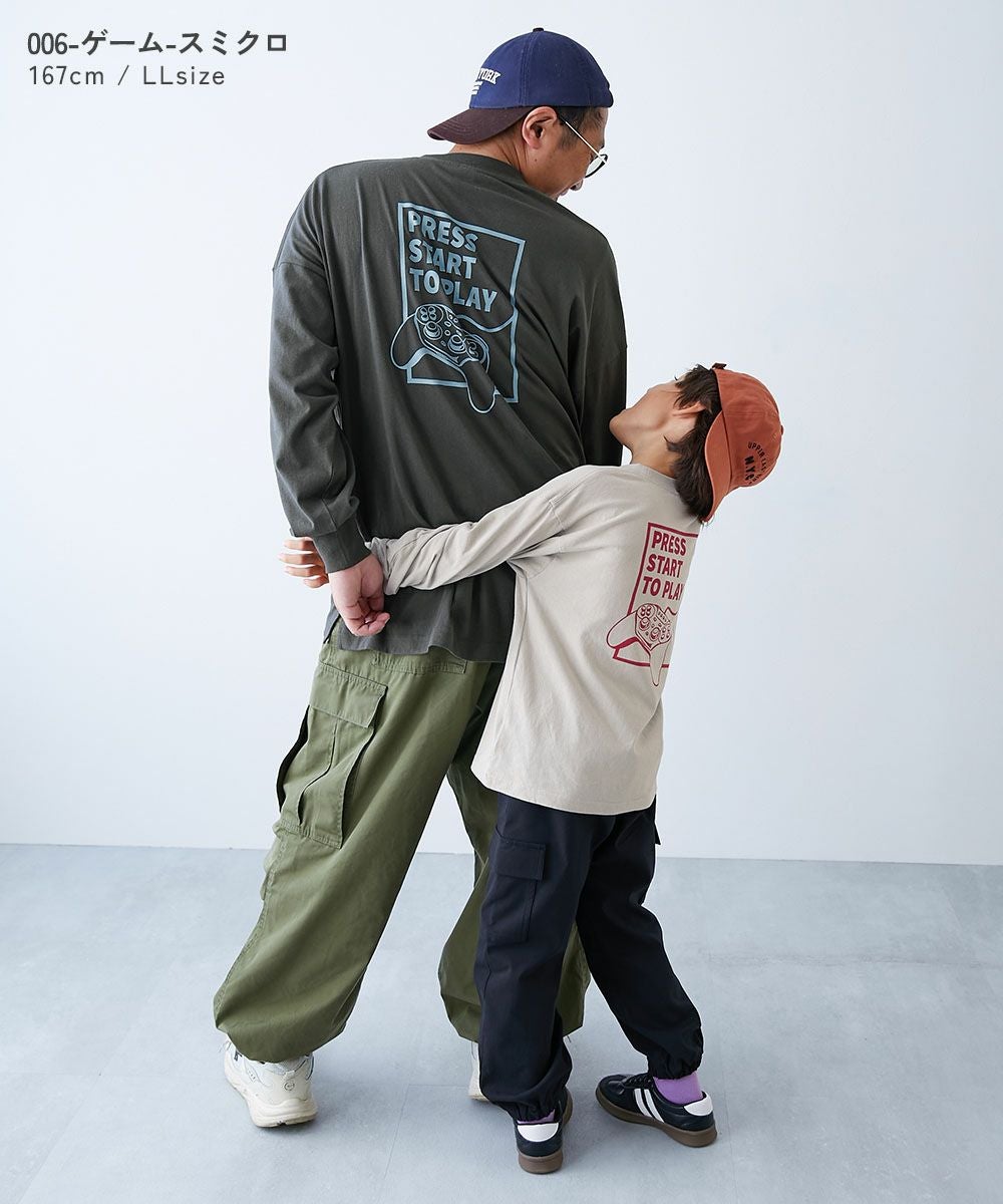 SPECIAL SALE 33%OFF】綿100％ 大人 デビラボ プリント 袖リブ 長袖T