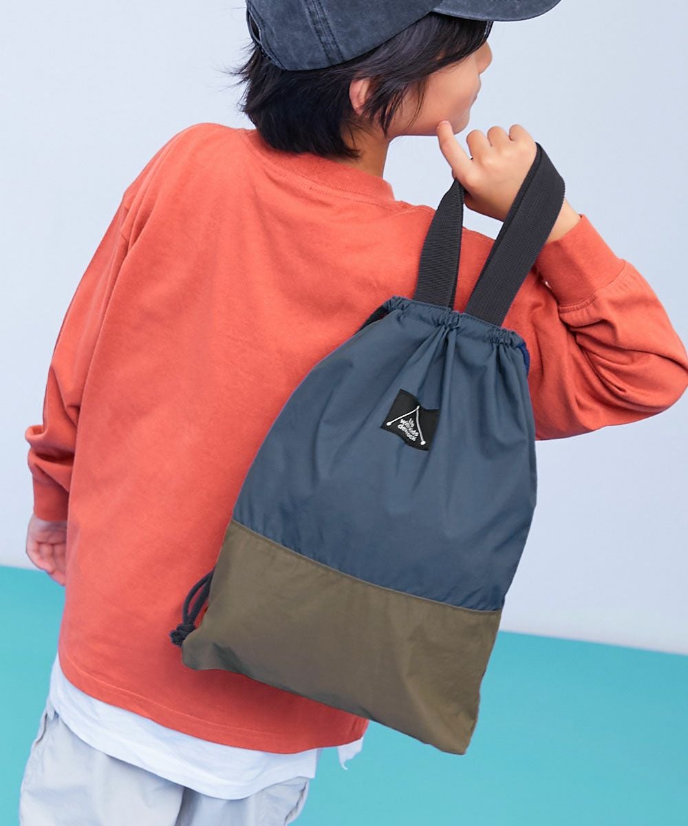 最大12%OFF】バイカラー 持ち手付き巾着 | 子供服の通販 デビロック