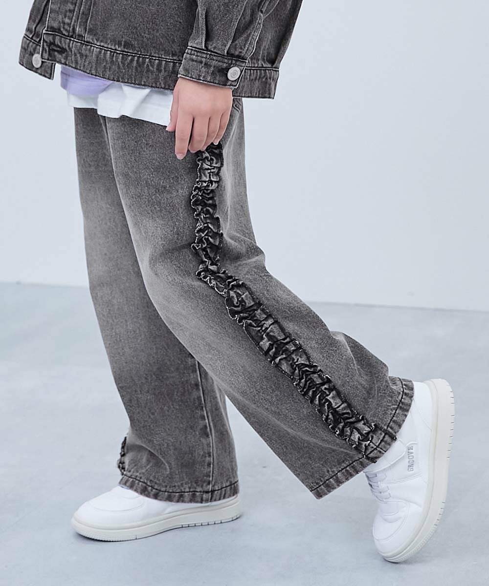 サイドフリル デニムパンツ | 子供服の通販 デビロック公式サイト