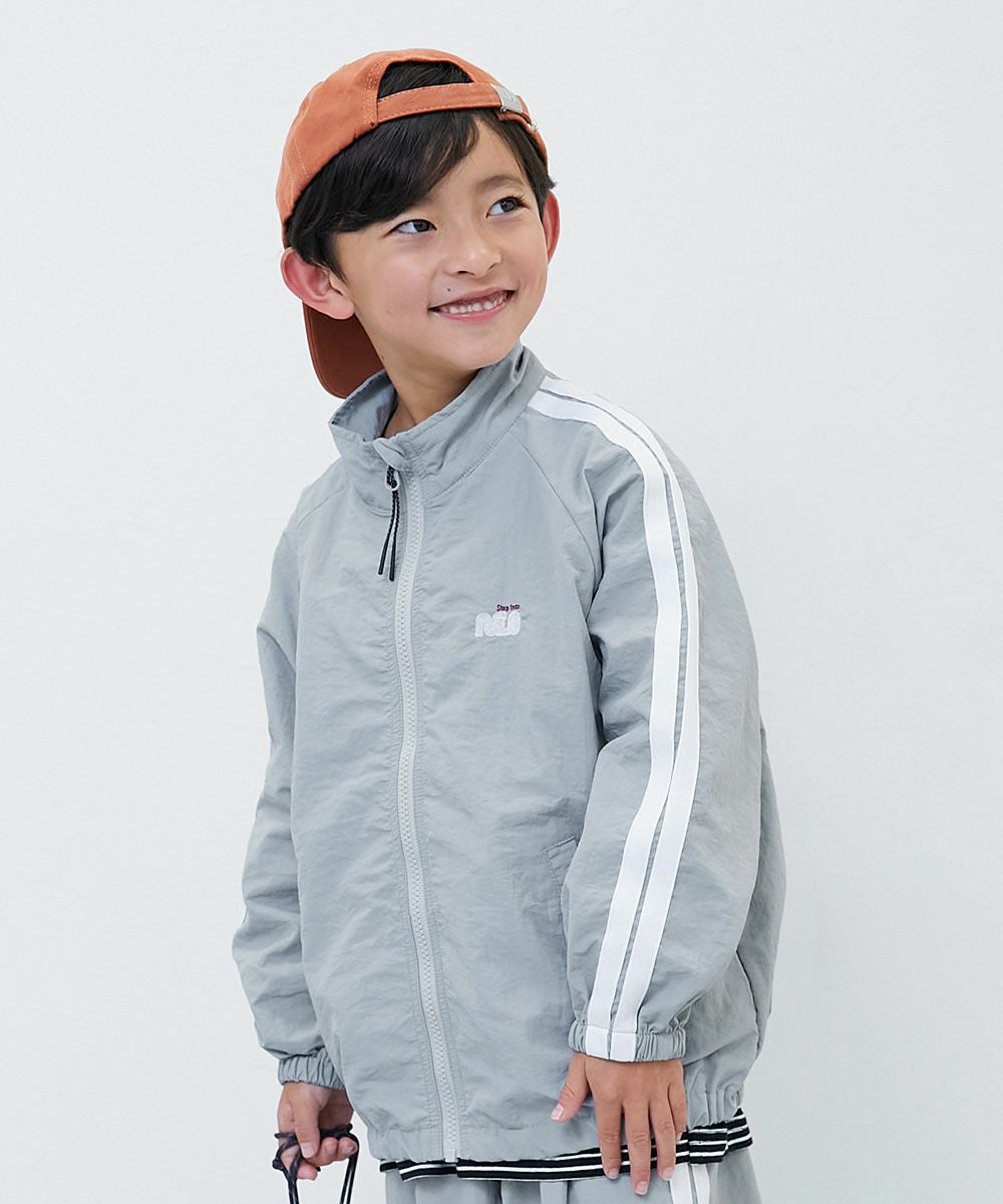 水はじく】撥水ナイロン ライントラックジャケット(セットアップ可能