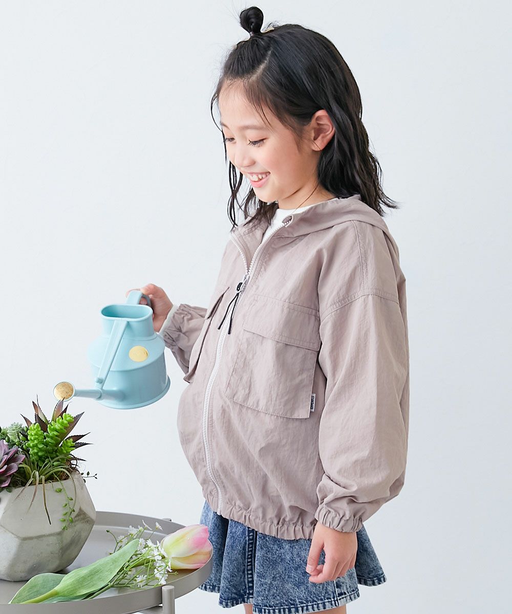 水はじく】撥水ナイロン ビッグポケット マウンテンパーカー | 子供服