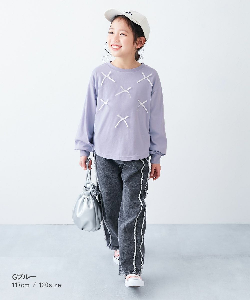 SPECIAL SALE 35%OFF】ときめきリボン 裾ラウンド 長袖Tシャツ | 子供