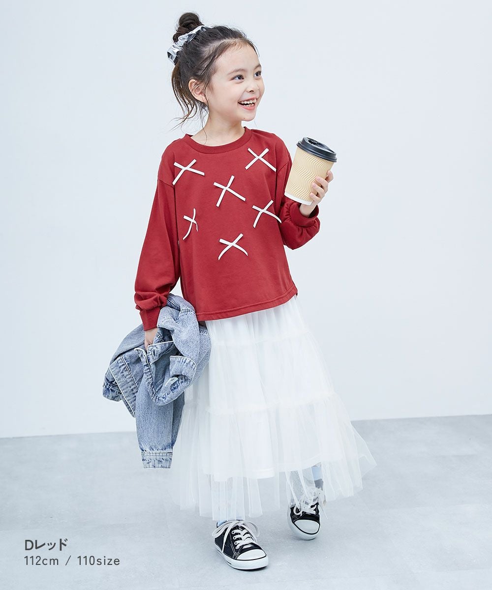 SPECIAL SALE 35%OFF】ときめきリボン 裾ラウンド 長袖Tシャツ | 子供