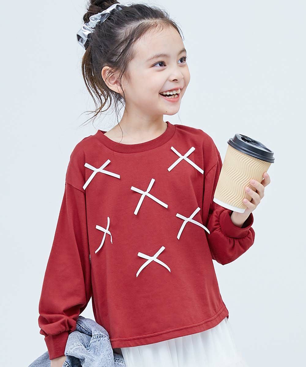 SPECIAL SALE 35%OFF】ときめきリボン 裾ラウンド 長袖Tシャツ | 子供