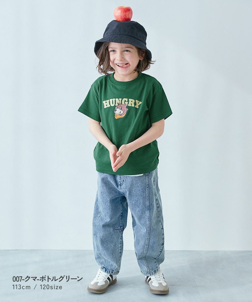 最大10%OFF】綿100％ デビラボ BOXシルエット プリント半袖Tシャツ