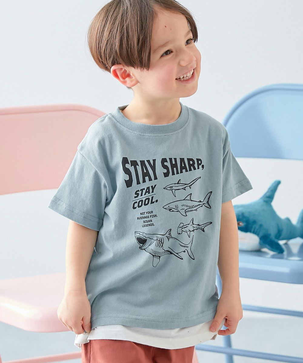 綿100％ デビラボ BOXシルエット プリント半袖Tシャツ | 子供服の通販