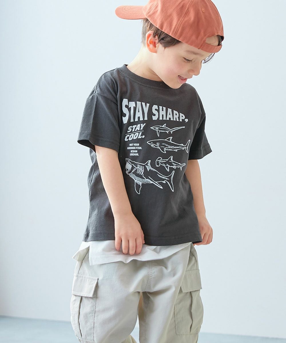 綿100％ デビラボ BOXシルエット プリント半袖Tシャツ | 子供服の通販
