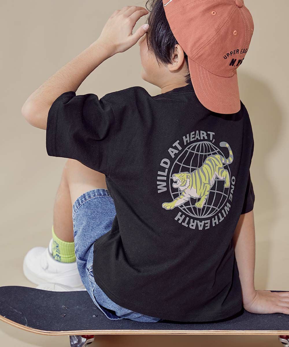 綿100％ デビラボ BIGシルエット プリント半袖Tシャツ | 子供服の通販