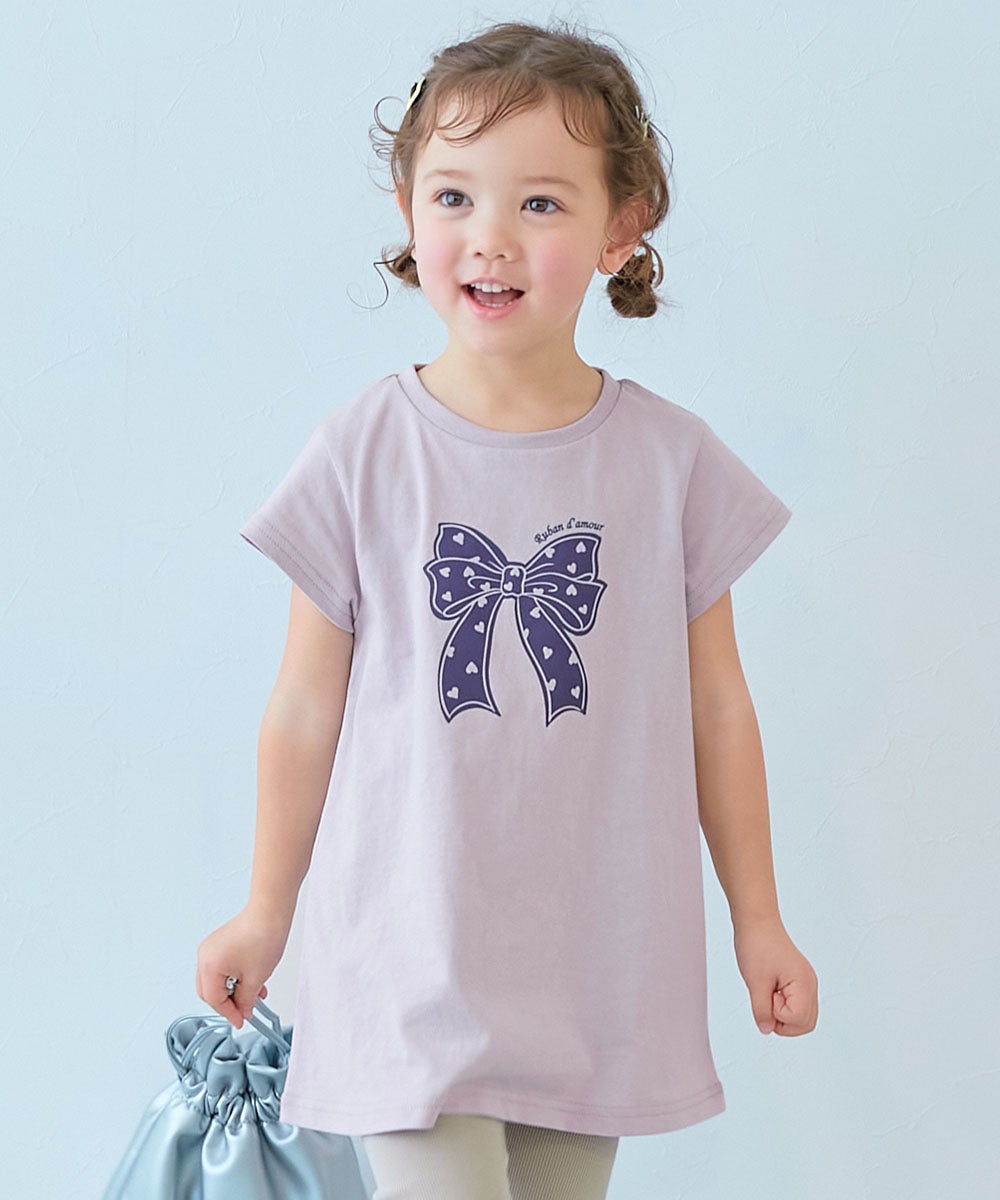最大10%OFF】綿100％ デビラボ プリントチュニックTシャツ | 子供服の