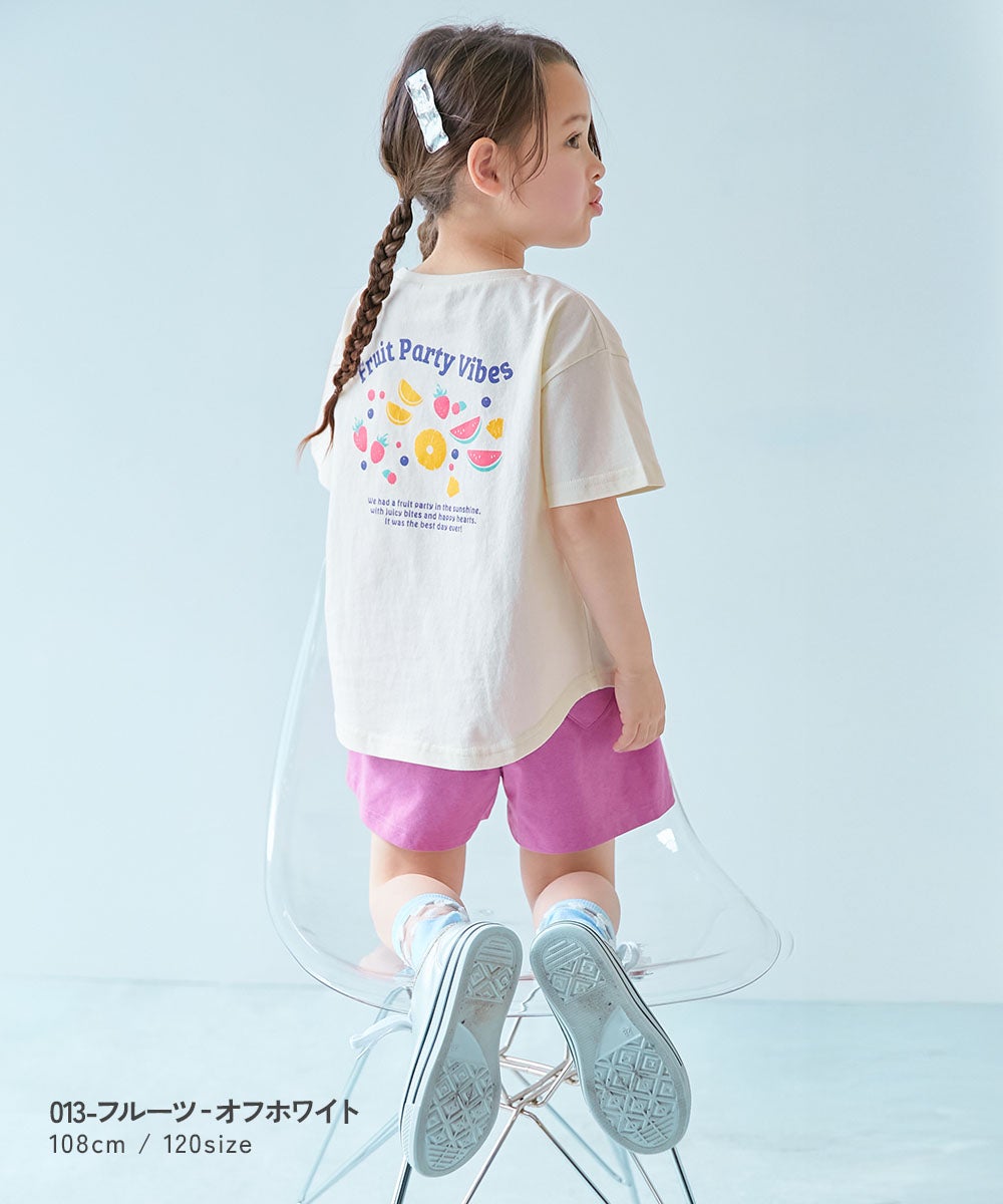 最大49%OFF】綿100％ デビラボ ガールズ プリント半袖Tシャツ | 子供服