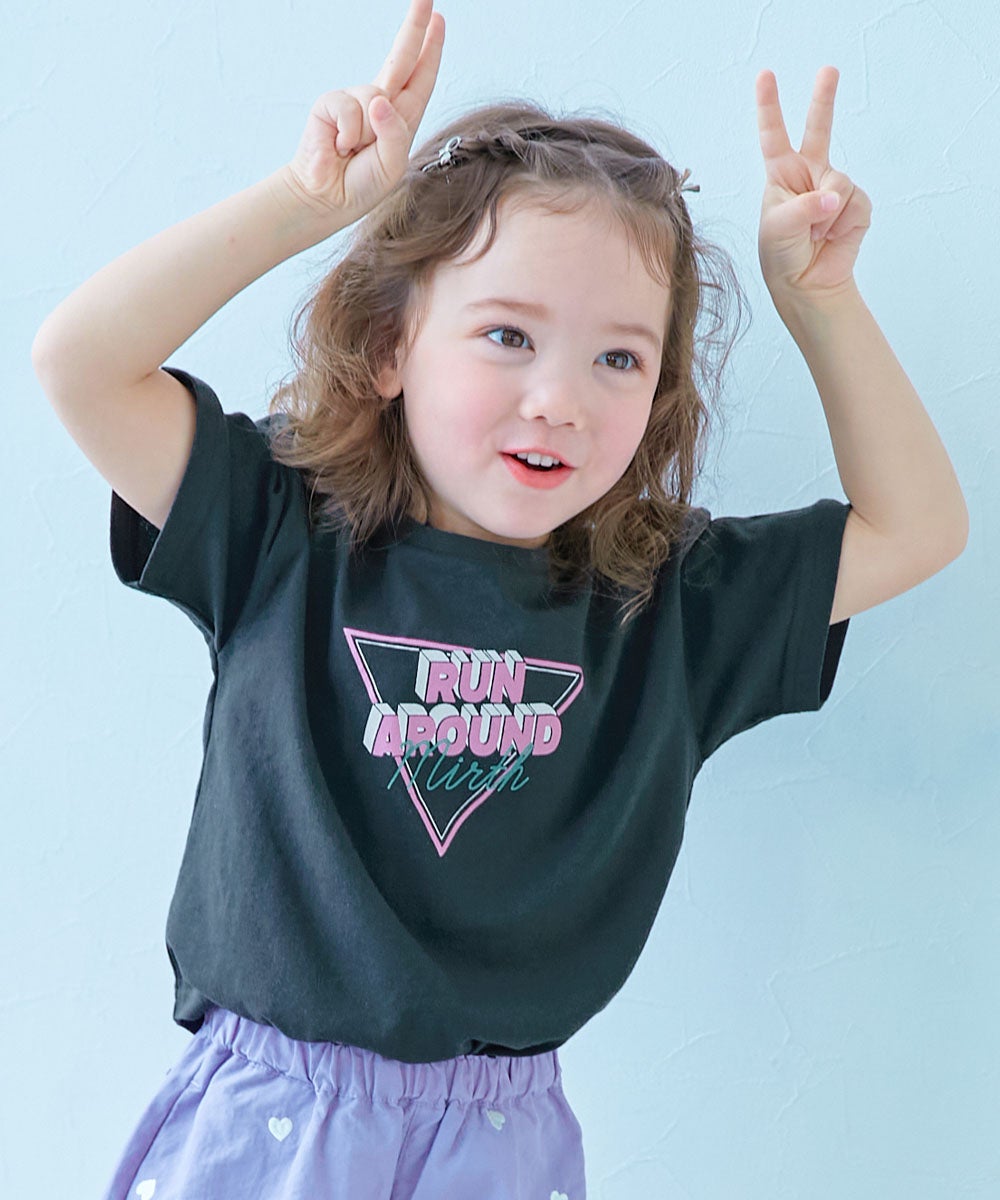 最大10%OFF】綿100％ デビラボ ガールズ プリント半袖Tシャツ | 子供服