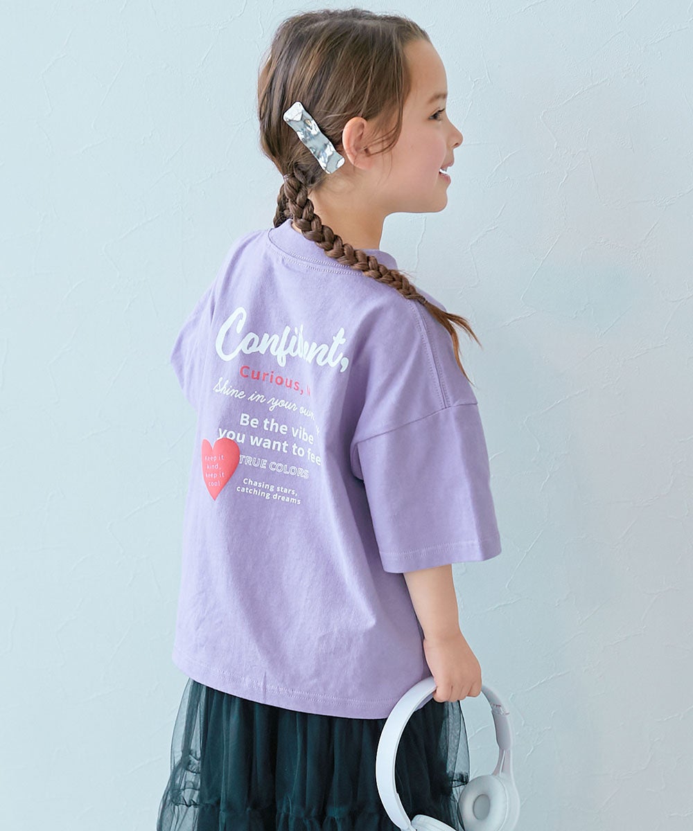 最大40%OFF】綿100％ デビラボ ガールズ BIGシルエット プリント半袖T