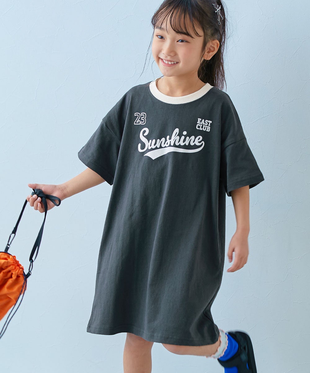 綿100％ デビラボ BIGシルエット 半袖ワンピース | 子供服の通販