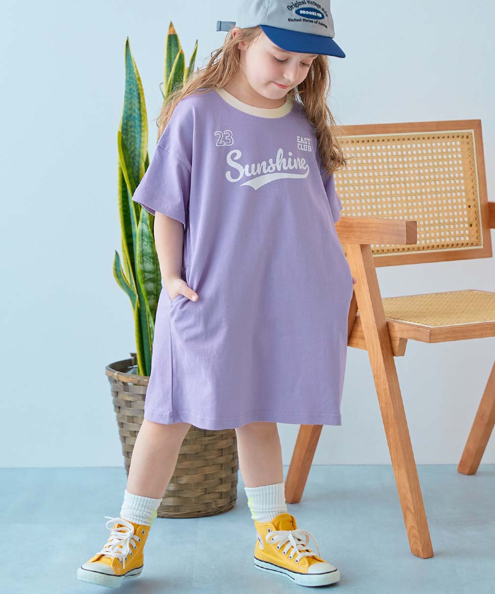 綿100％ デビラボ BIGシルエット 半袖ワンピース | 子供服の通販
