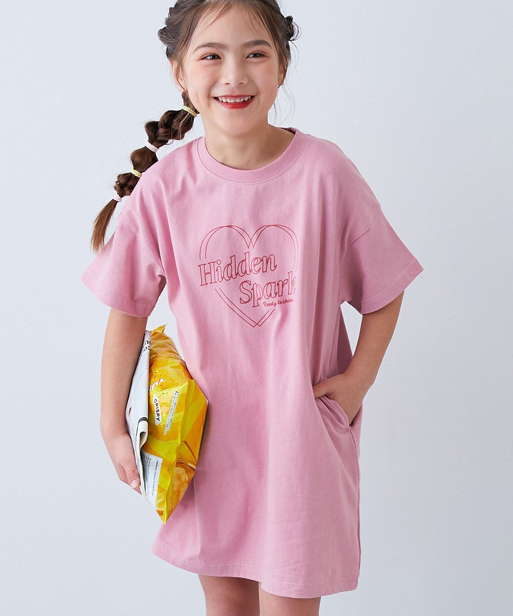 綿100％ デビラボ BIGシルエット 半袖ワンピース | 子供服の通販