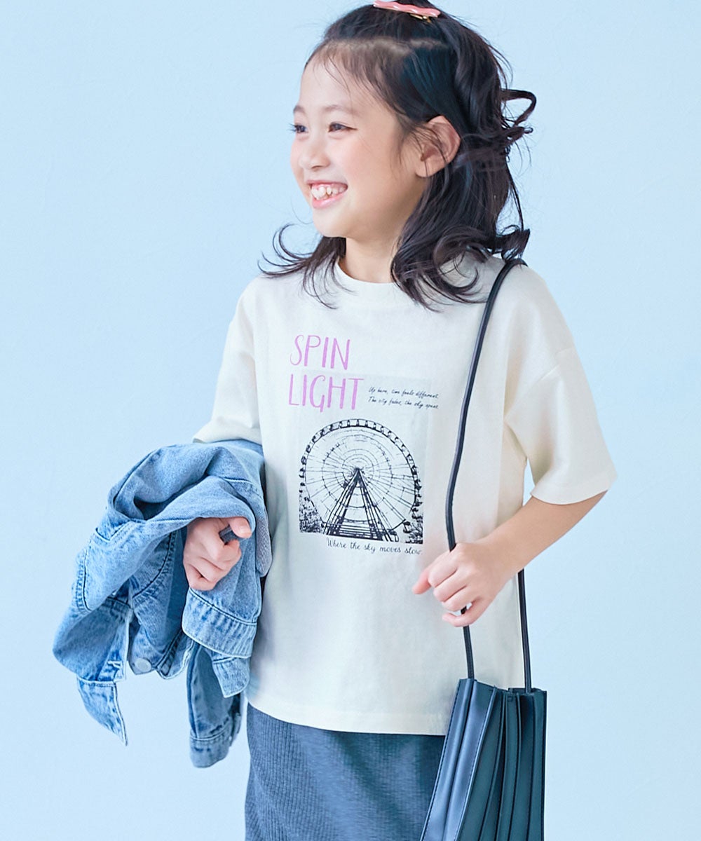 最大49%OFF】綿100％ デビラボ ガールズ BIGシルエット プリント半袖T
