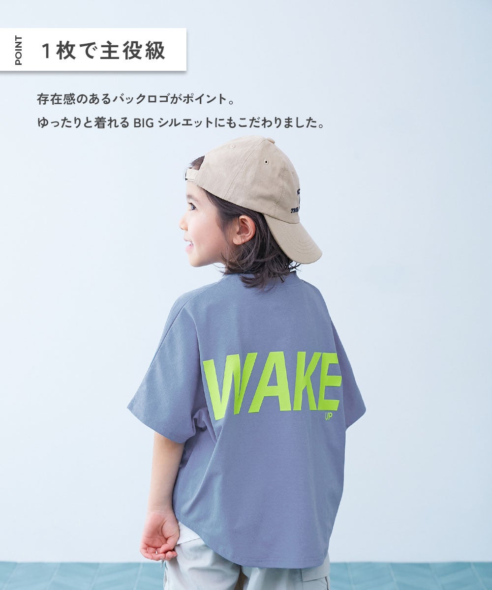 パンプバック　水色 Lサイズ Tシャツ ロゴ入り 最大21%OFF】【イージーウォッシュ】防汚 バックロゴデザイン スーパー