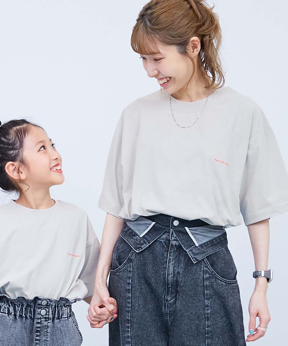 イージーウォッシュ】乾燥機OK 防汚 大人 刺繍デザイン 半袖Tシャツ