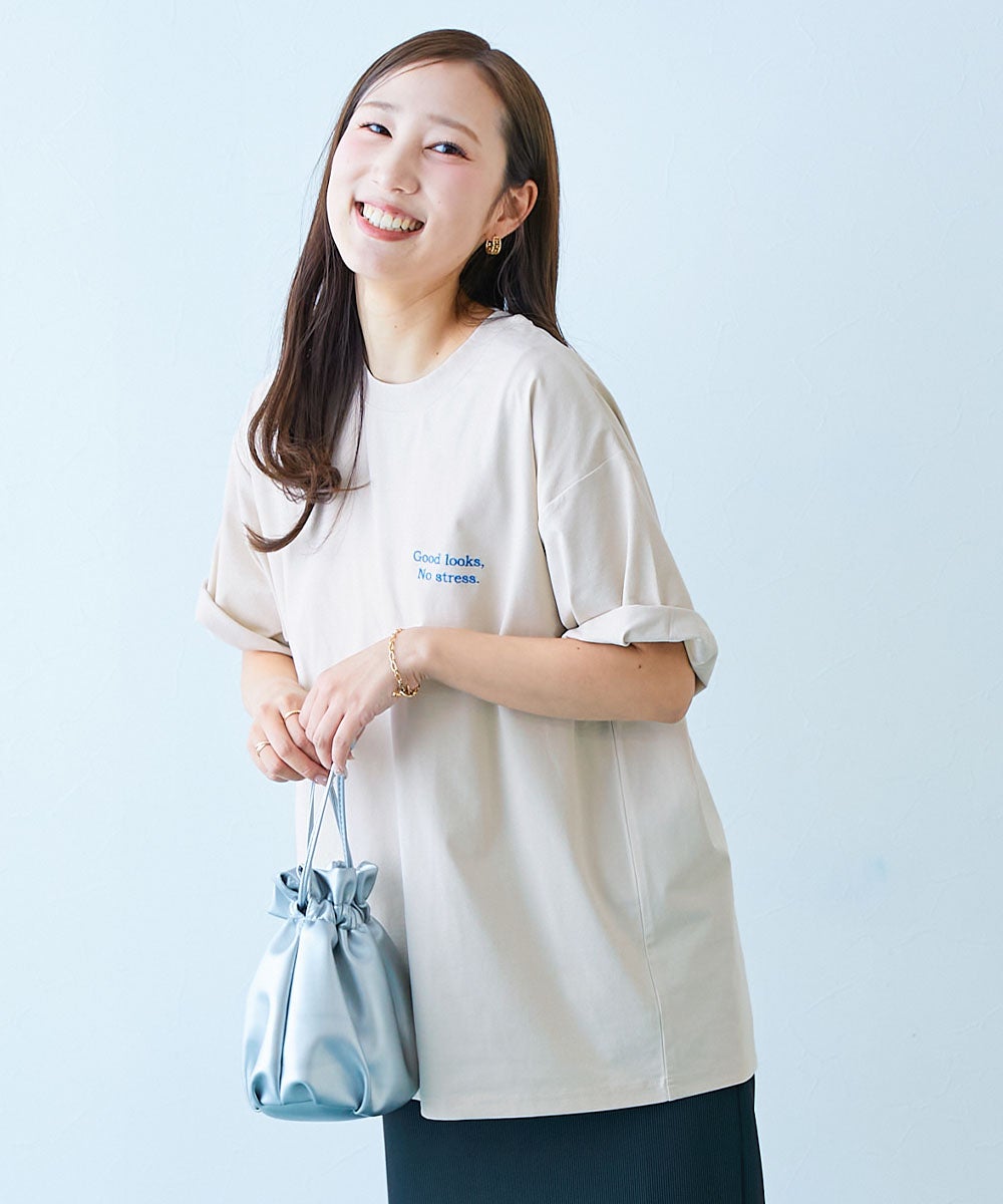 イージーウォッシュ】乾燥機OK 防汚 大人 刺繍デザイン 半袖Tシャツ イージーウォッシュ】乾燥機OK 防汚 大人 刺繍デザイン 半袖Tシャツ