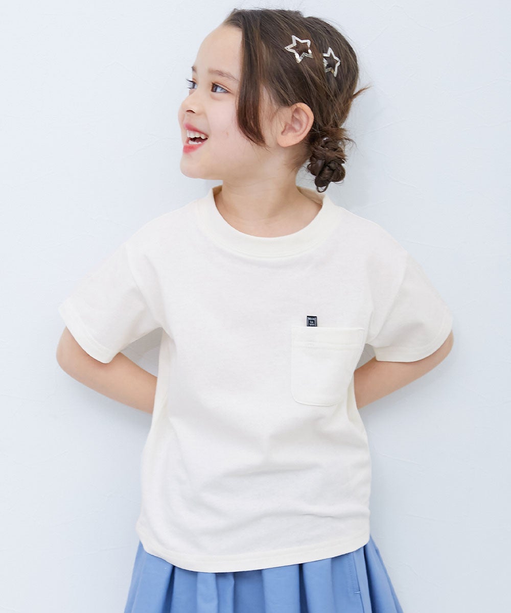 綿100% 名札穴あかない ボックスシルエット 半袖Tシャツ | 子供服の