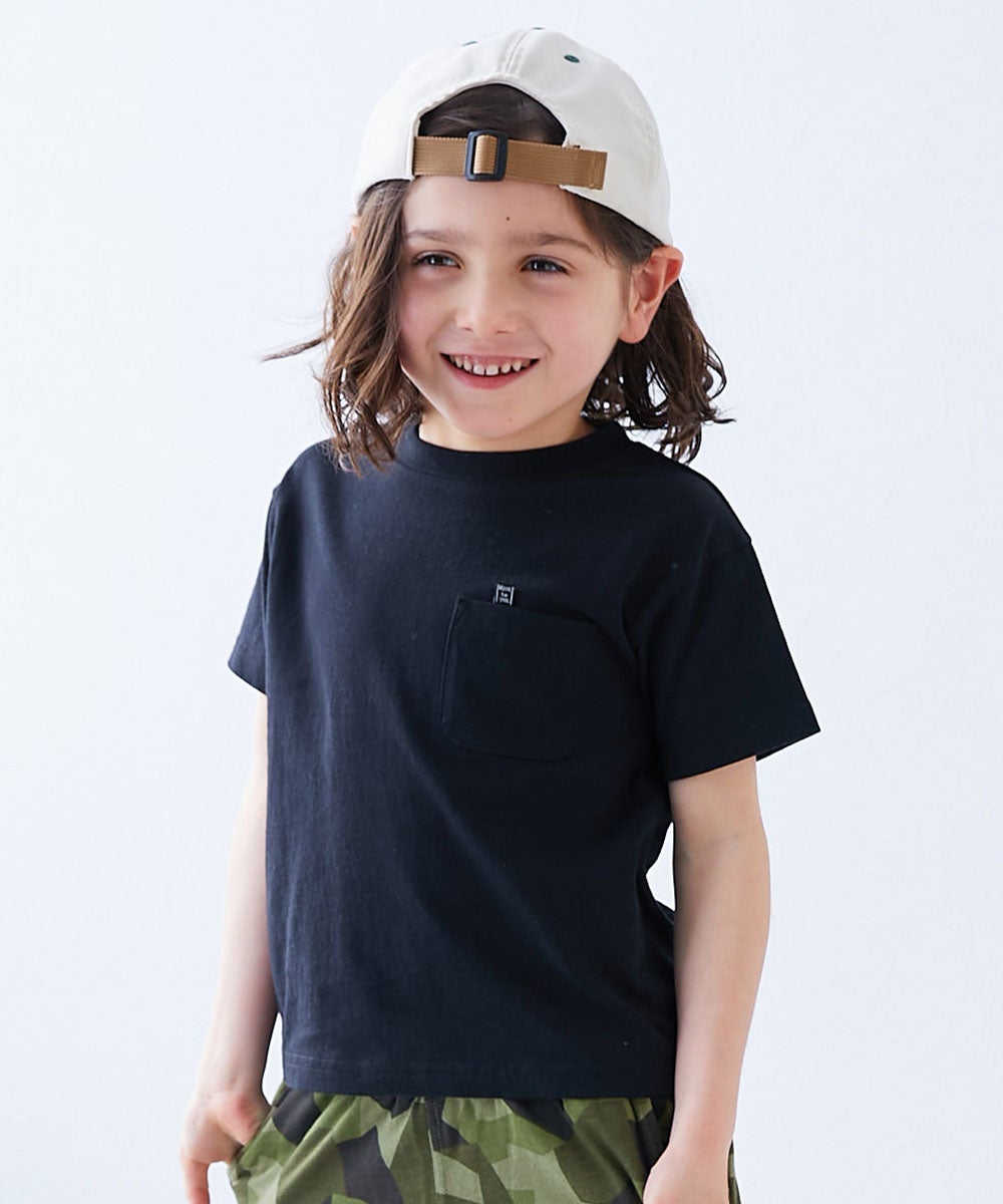 綿100% 名札穴あかない ボックスシルエット 半袖Tシャツ | 子供服の