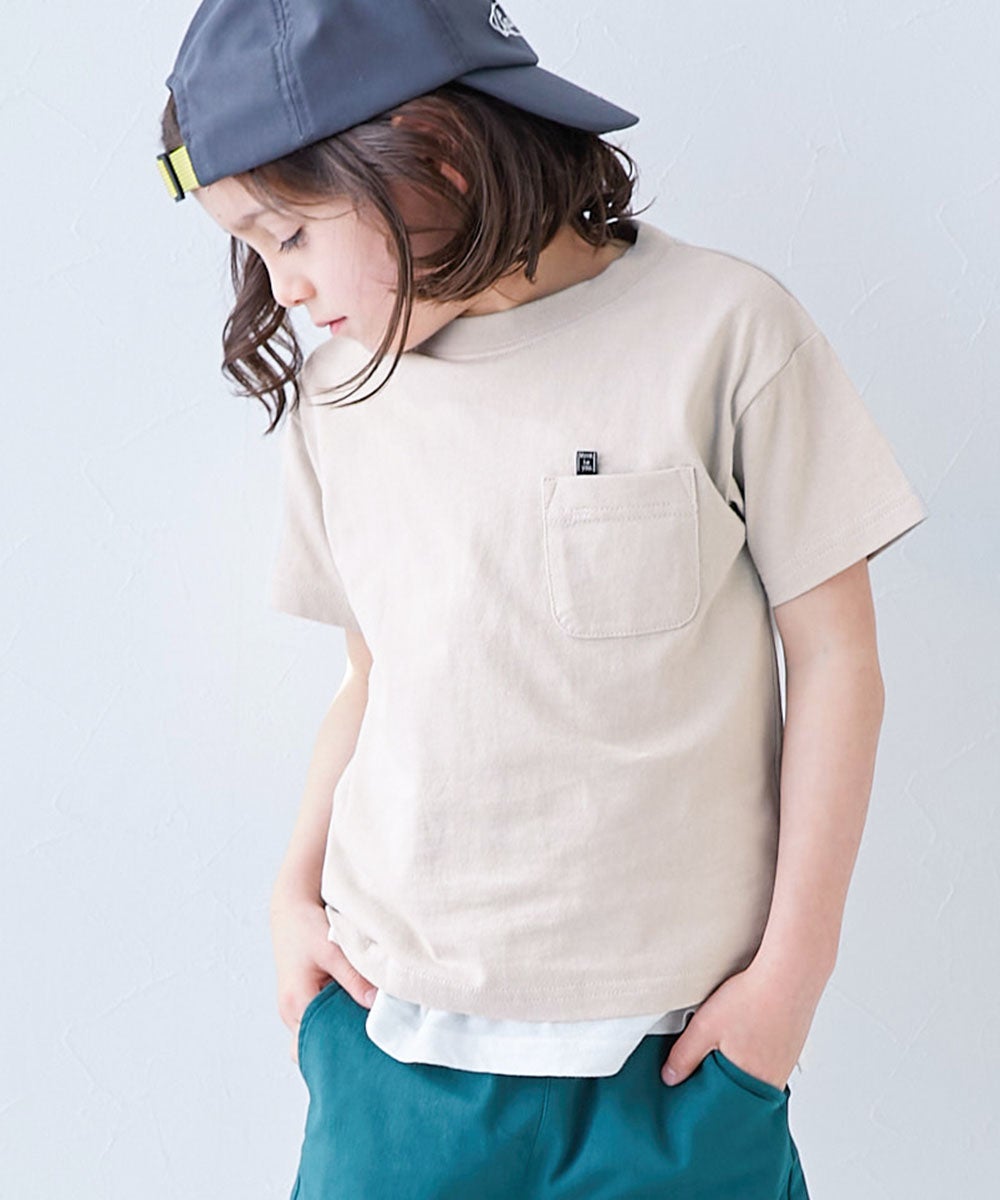 20%OFF】綿100% 名札穴あかない ボックスシルエット 半袖Tシャツ