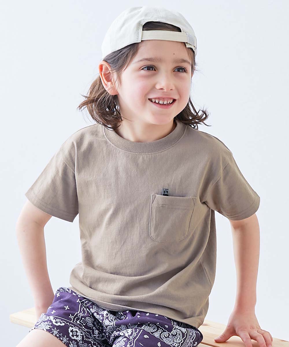 20%OFF】綿100% 名札穴あかない ボックスシルエット 半袖Tシャツ