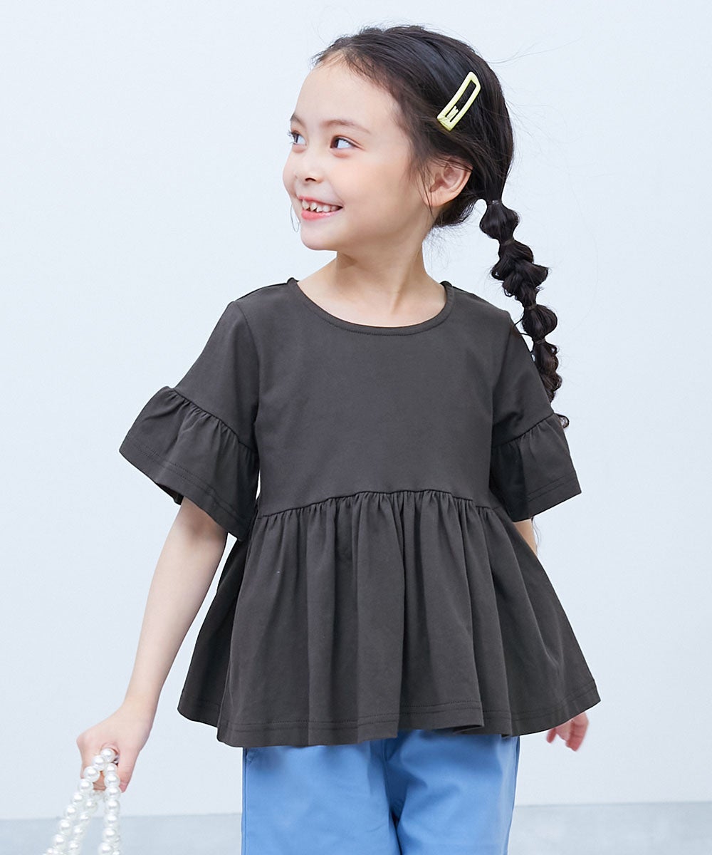 SPECIAL SALE 7%OFF】綿100% ふわっとAライン 半袖チュニック | 子供服
