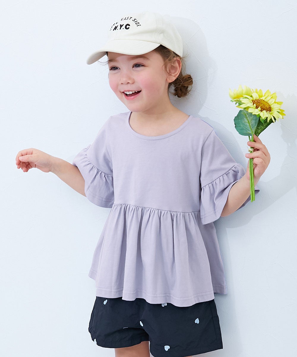 SPECIAL SALE 7%OFF】綿100% ふわっとAライン 半袖チュニック | 子供服