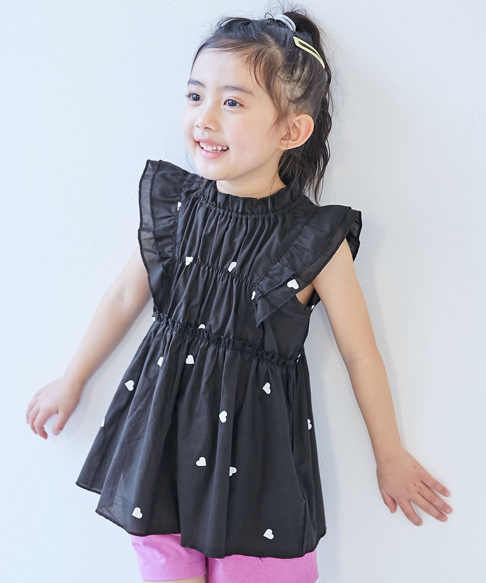 お値下げしました。新品、アルベロベロ千鳥柄アニマルプリントチュニック 最大44%OFF】綿100% おめかし ハート総柄プリント ティアード さらっと