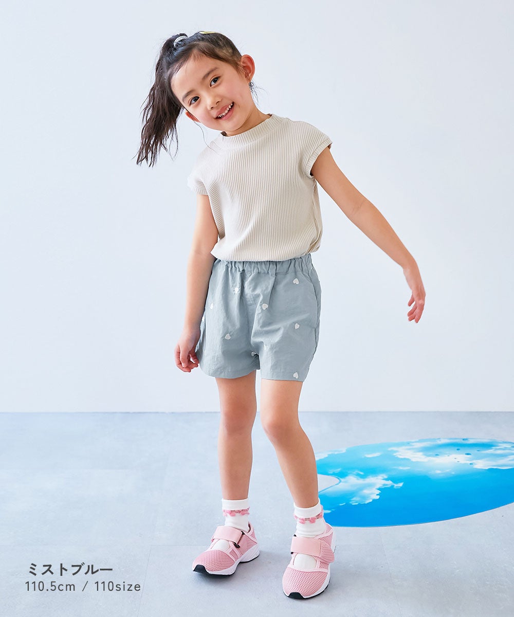水はじく】撥水ナイロン ハート総柄 ショートパンツ | 子供服の通販