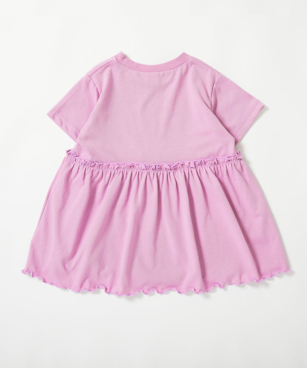 一部予約】ふわっとAライン ロゴプリント 半袖チュニック | 子供服の