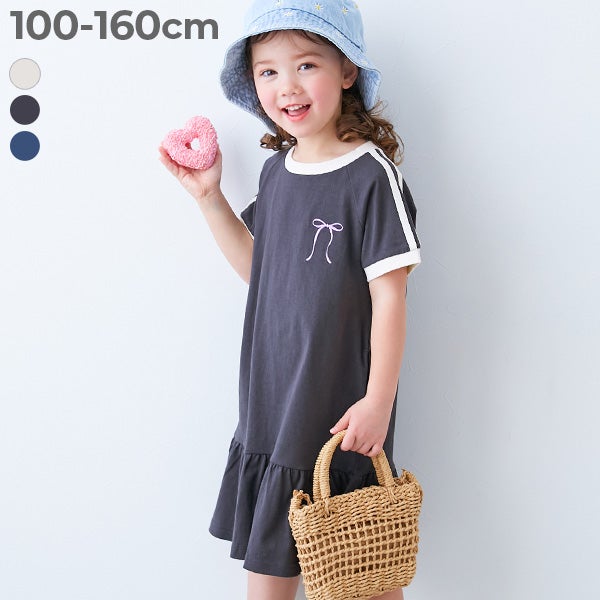 Baby Dior ネイビー 半袖ワンピース・チュニック devirock（デビロック） 半袖ワンピース ワンピース サイドライン