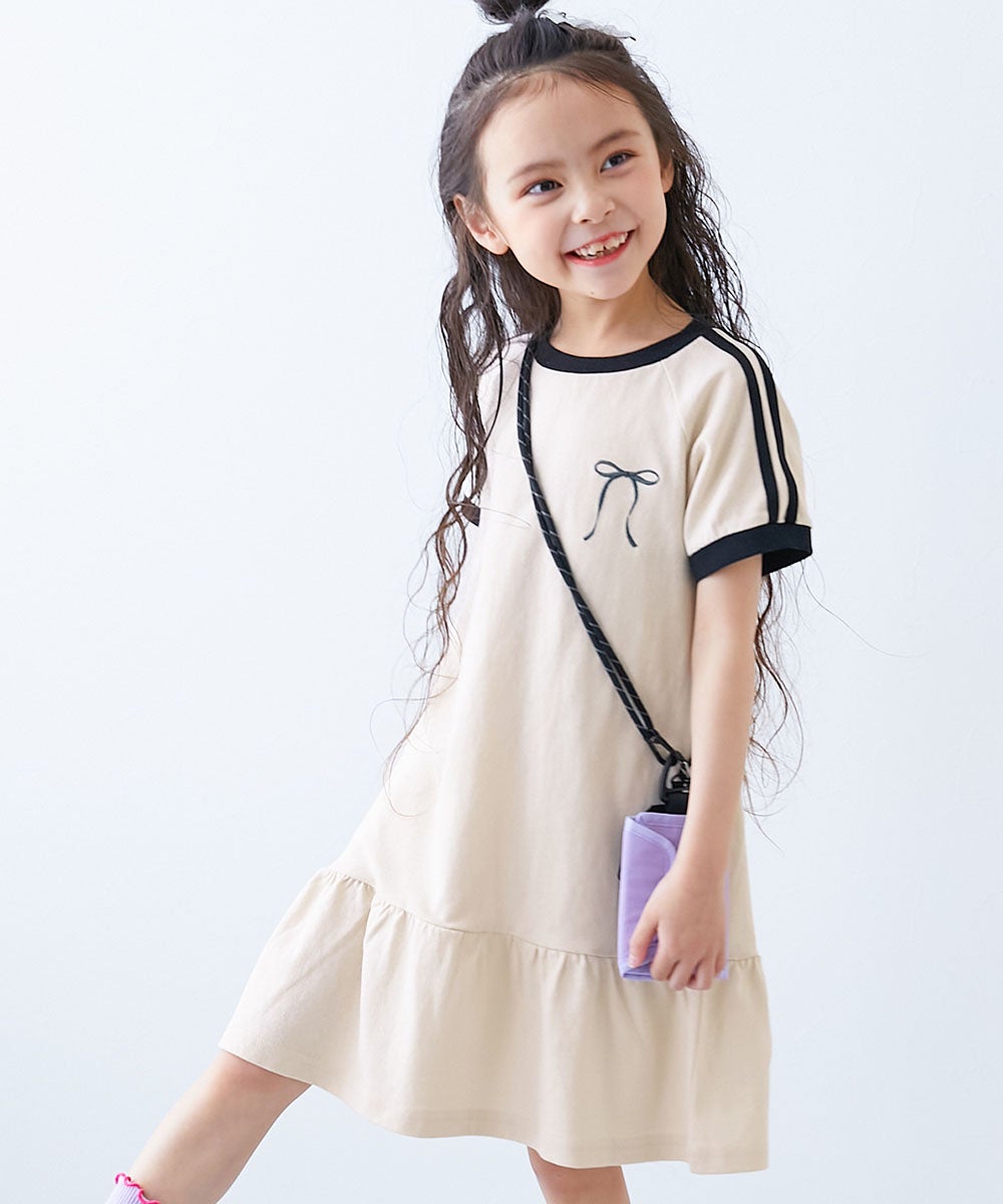 サイドライン ティアード 半袖ワンピース | 子供服の通販 デビロック サイドライン ティアード 半袖ワンピース | 子供服の通販 デビロック
