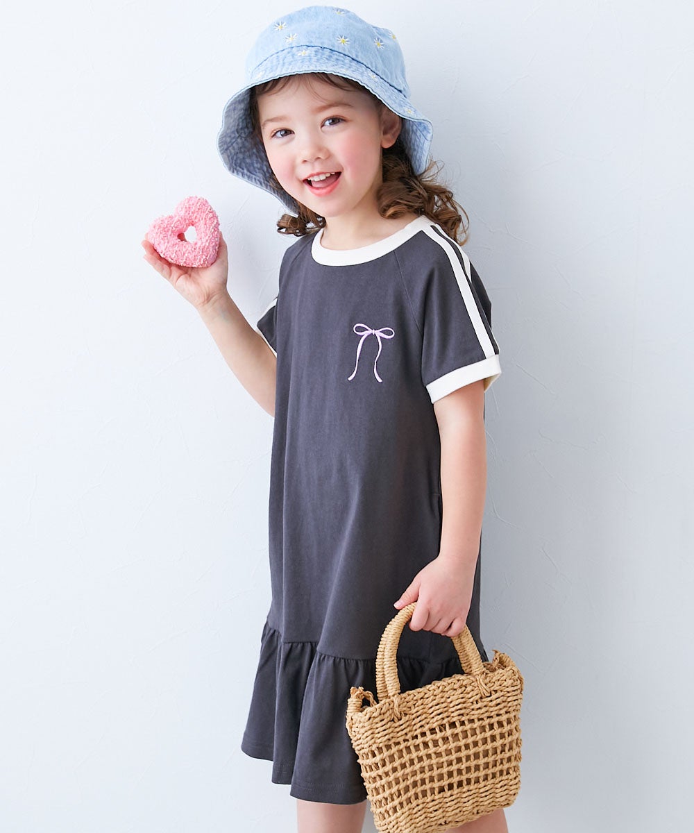 サイドライン ティアード 半袖ワンピース | 子供服の通販 デビロック