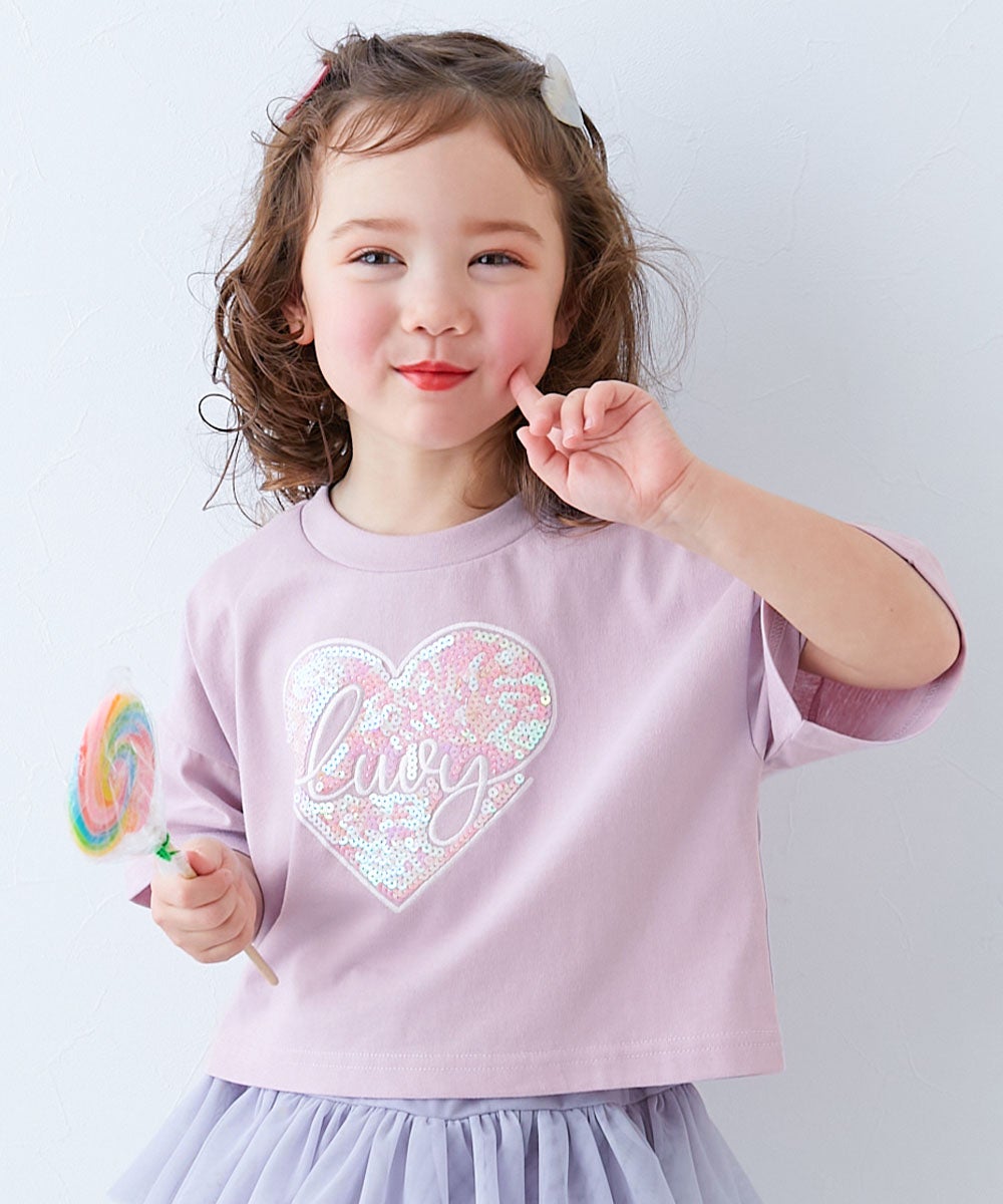 キラッとスパンコール刺繍 半袖Tシャツ | 子供服の通販 デビロック公式