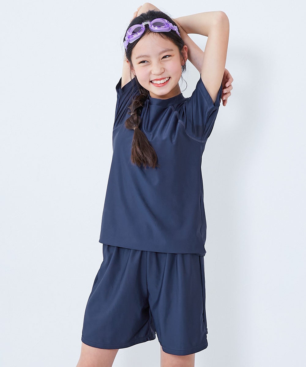 UVカット 女児 セパレート Tシャツ&パンツ型 スクール水着 | 子供服の
