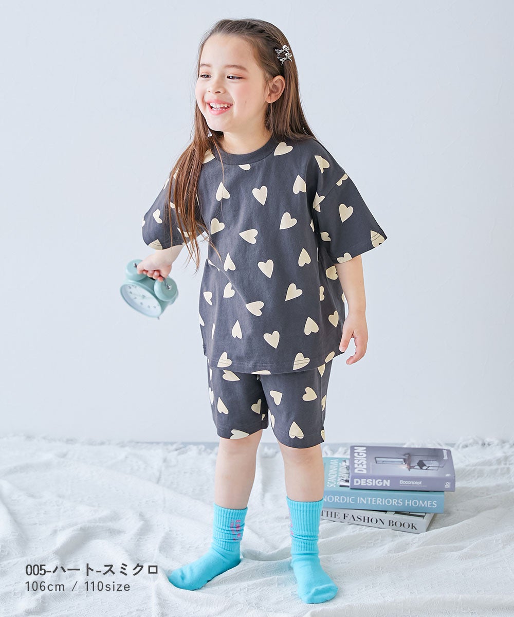 最大27%OFF】綿100％ 総柄 半袖パジャマ | 子供服の通販 デビロック