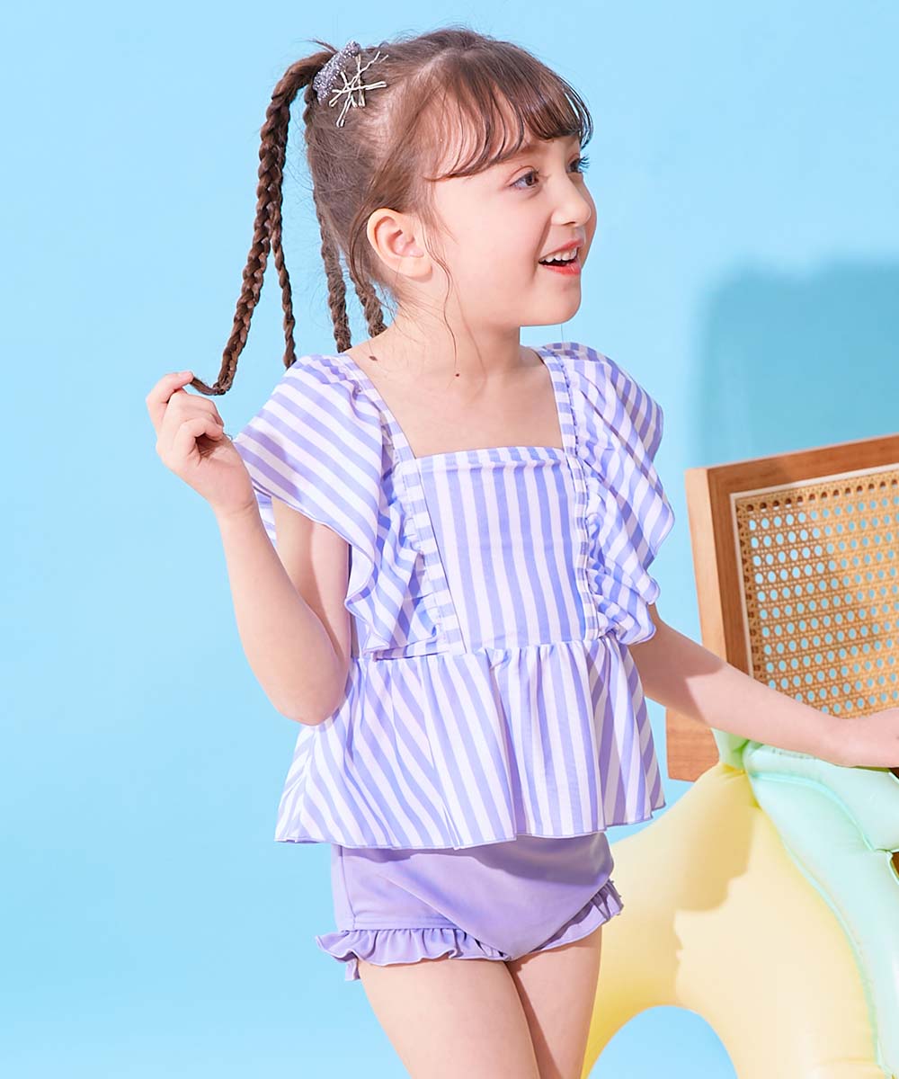 えらべるデザイン ボリュームフリル UVカット セパレート水着 | 子供服