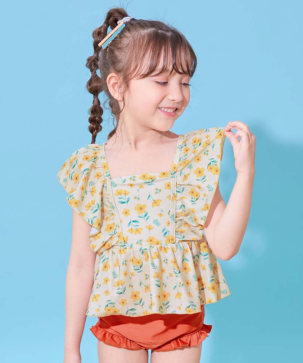えらべるデザイン ボリュームフリル UVカット セパレート水着 | 子供服