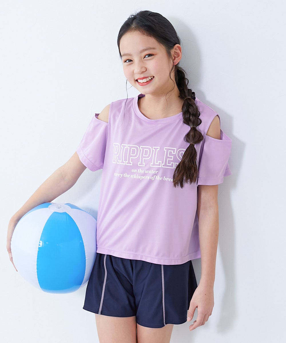 P5倍】【学校にも遊びにも】UVカット Tシャツ付き スクール水着 3P