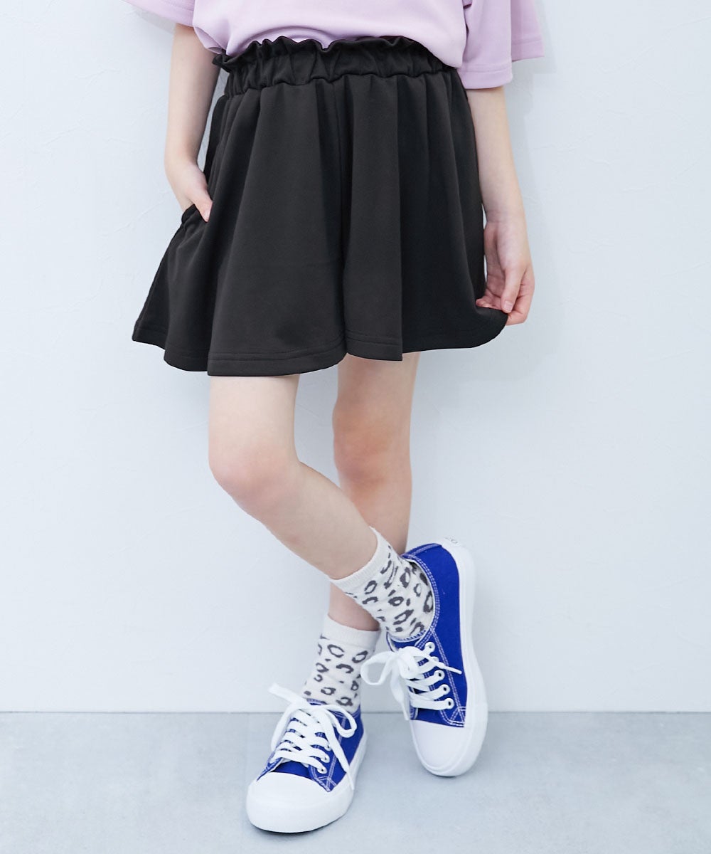涼感 サラッとメッシュ】インナー付き ギャザー キュロット | 子供服の 涼感 サラッとメッシュ】インナー付き ギャザー キュロット | 子供服の