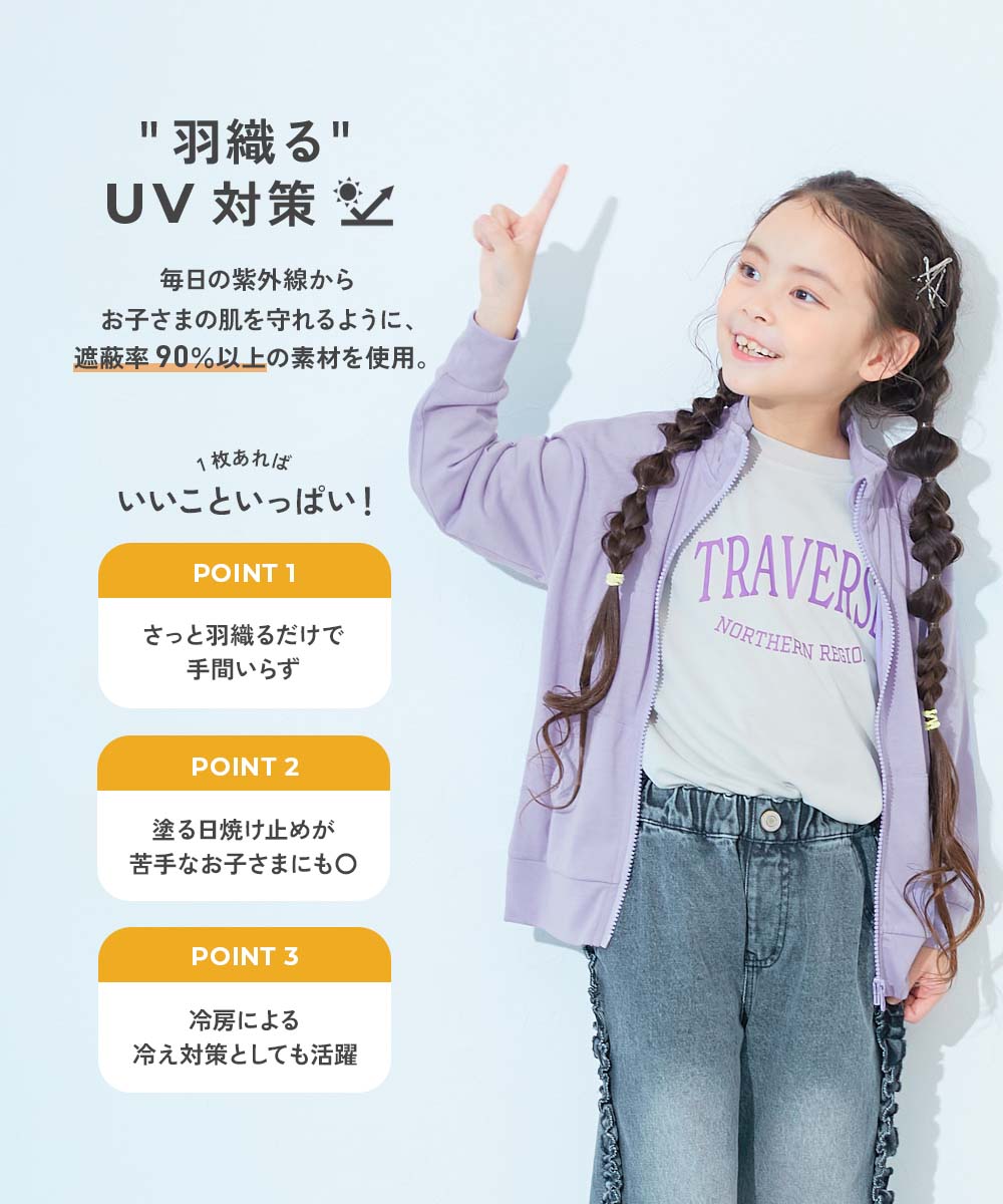 最大10%OFF】UVカット 首が日焼けしにくい スタンドジップカーディガン