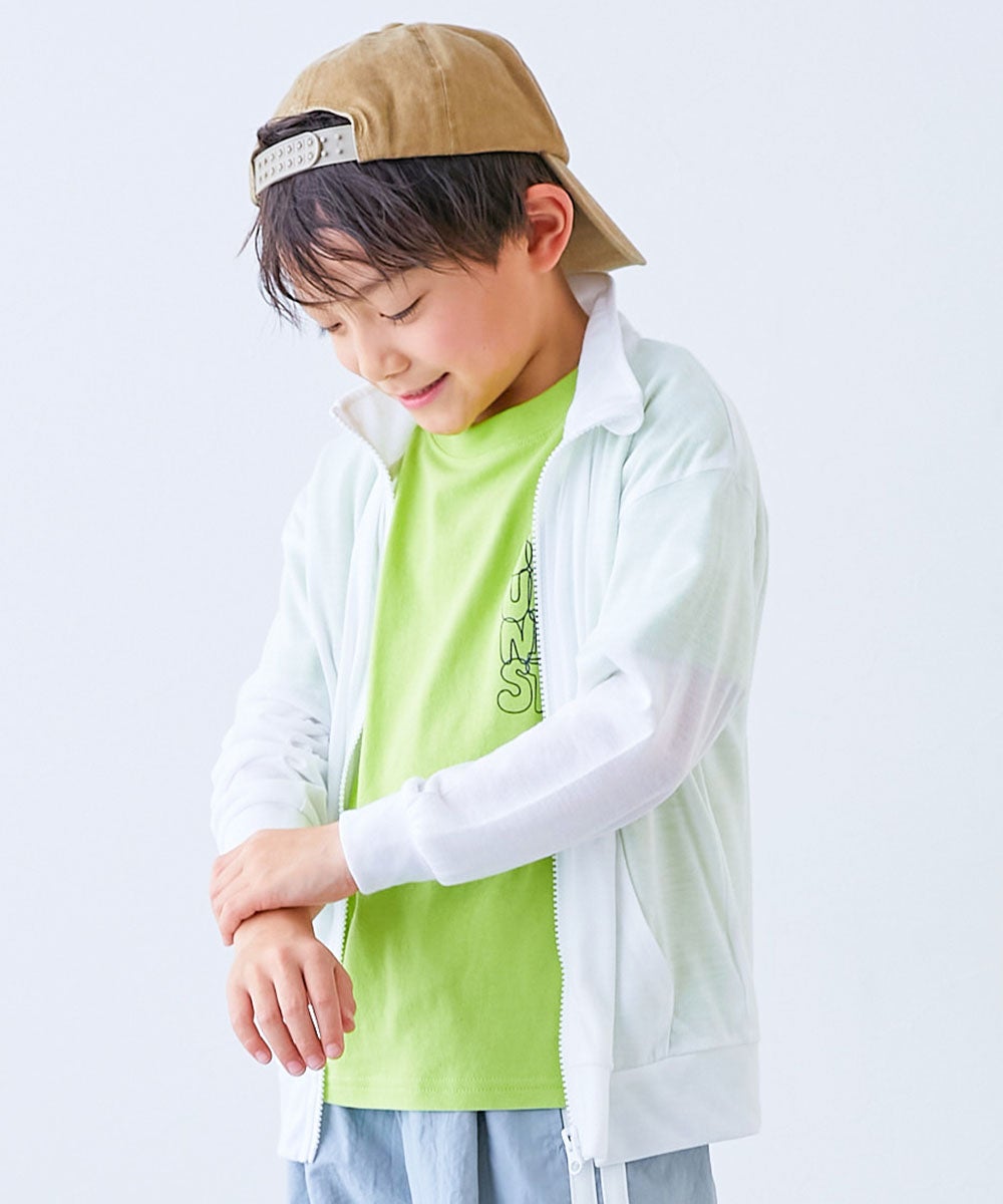 最大10%OFF】UVカット 首が日焼けしにくい スタンドジップカーディガン