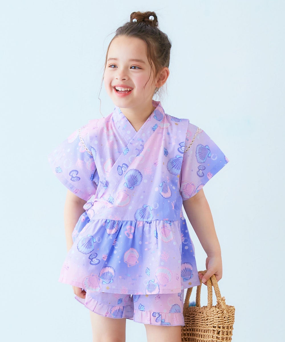 最大60%OFF】えらべるデザイン ペプラム ガールズ甚平 | 子供服の通販