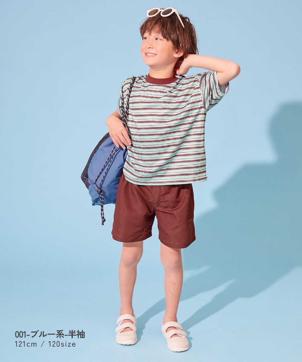 ちゃえ様　男の子セット devirock×えぬくんちゃんねる】えらべる袖丈 ボーダーラッシュガード