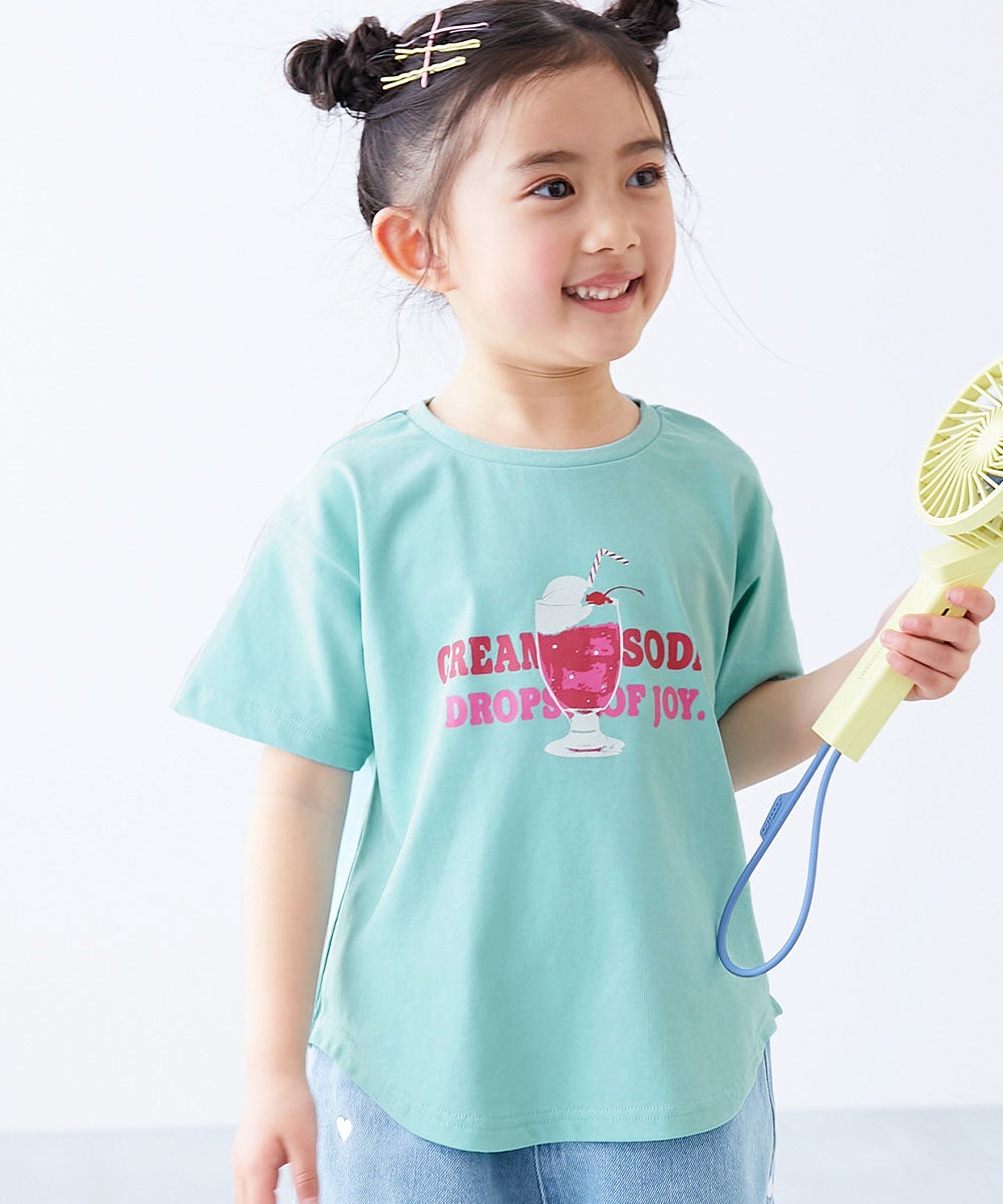 ひやシャリ】接触冷感 デビラボ ガールズ プリント半袖Tシャツ | 子供
