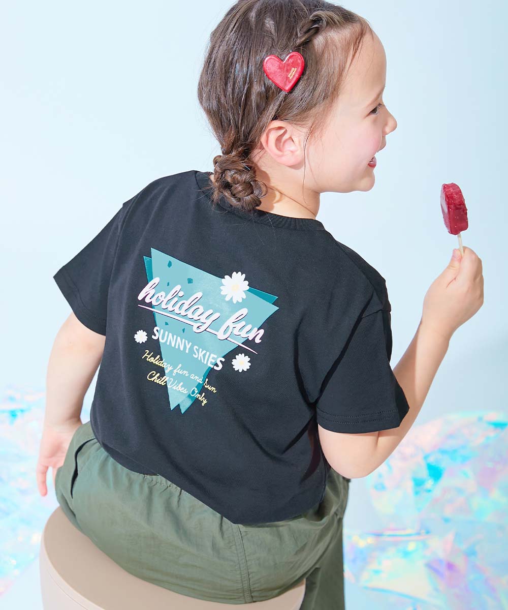 ひやシャリ】接触冷感 デビラボ ガールズ プリント半袖Tシャツ | 子供